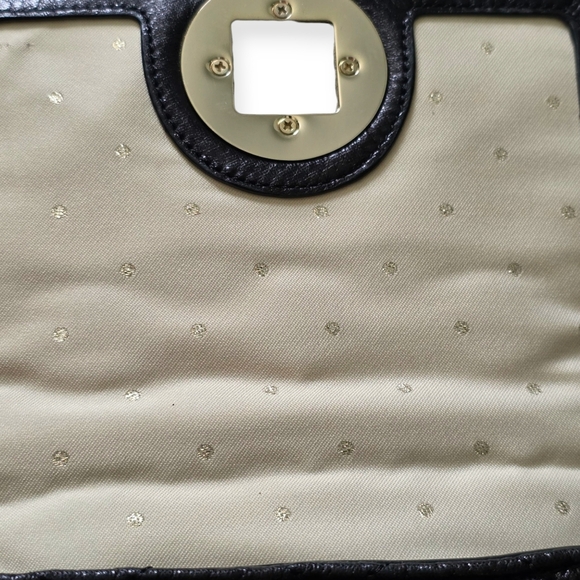 Kate Spade Gold Coast Quilted Leather Purse – Turn Lock Chain Bag, Black - Picture 9 of 16